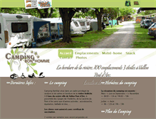Tablet Screenshot of camping-bonhomme.com